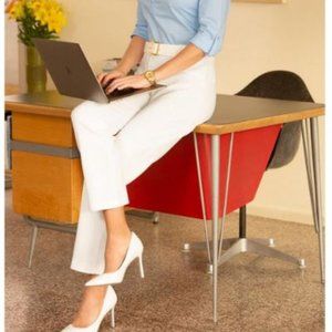 Boston Proper Travel White Crop Trouser Pant